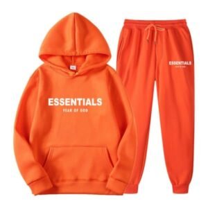 Essentials Fear of God Hoodie Orange Tracksuit