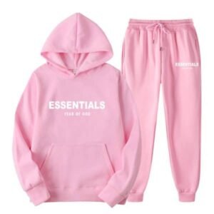 Essentials Fear of God Hoodie Pink Tracksuit