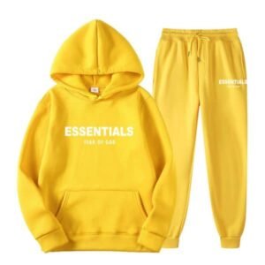 Essentials Fear of God Hoodie Yellow Tracksuit