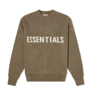 Essentials Round Neck Sweater – Brown