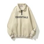 Fear of God Essentials Half Zipper Hoodie Coffee