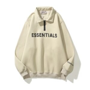 Fear of God Essentials Half Zipper Hoodie Coffee